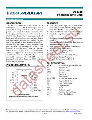 DS1315-33+ datasheet  